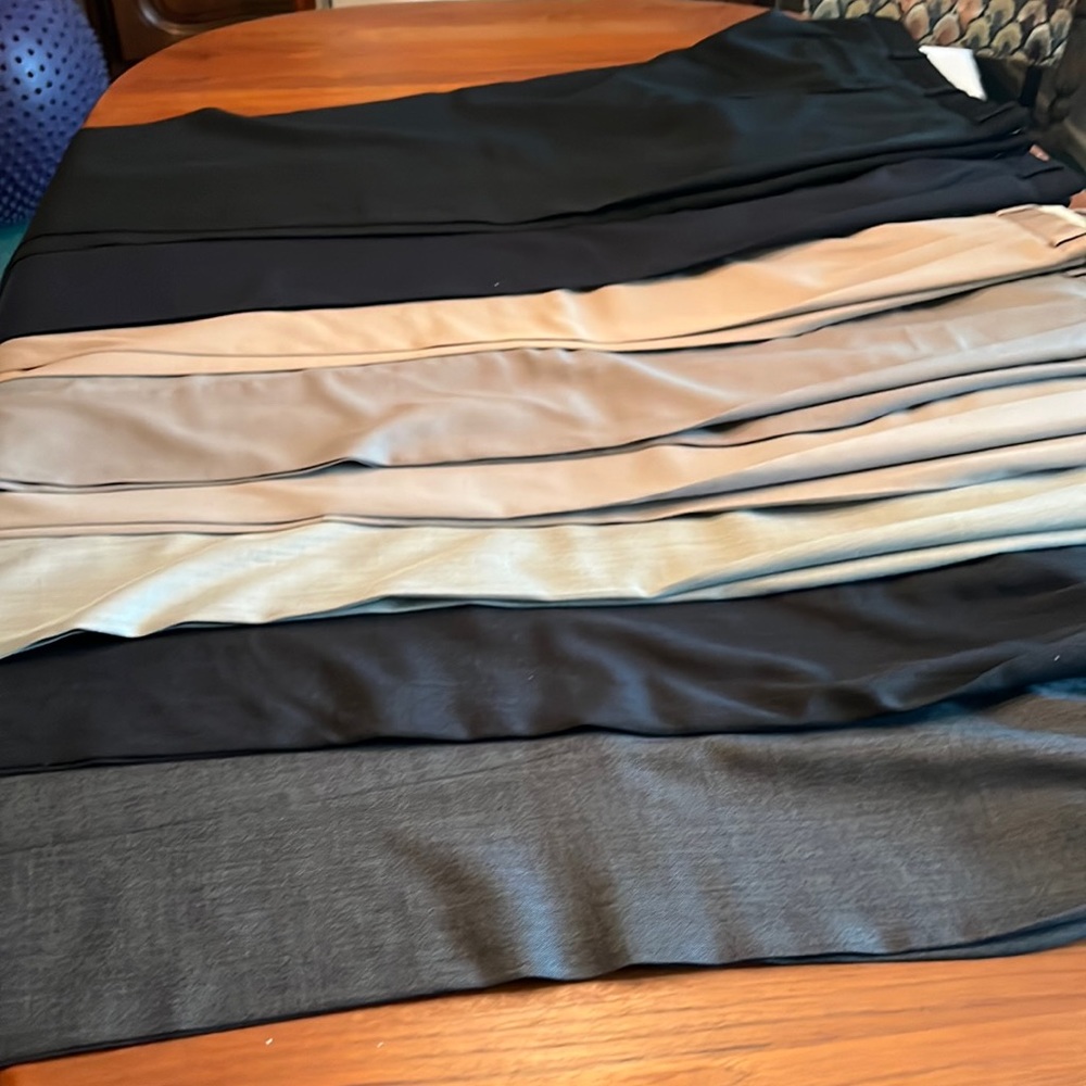 Mens dress pants 8 pairs wool and wool blend
